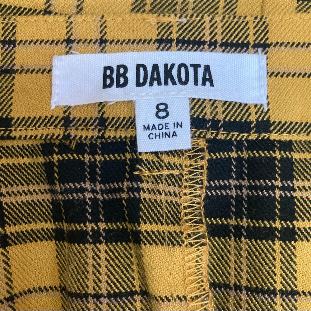 BB Dakota Yellow and Black Plaid Mini Skirt - Picture 7 of 10